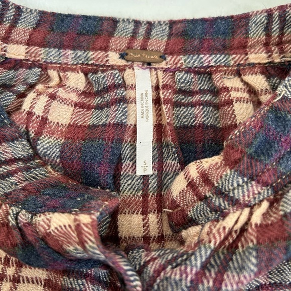 Free People Northern Bound Plaid Blouse - Picture 5 of 8